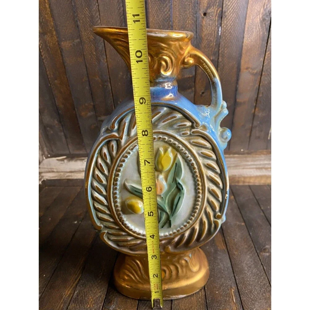 Vtg Jim Beam 1973 Tulip Design Kentucky Bourbon Whiskey 175 Mth Liquor Bottle